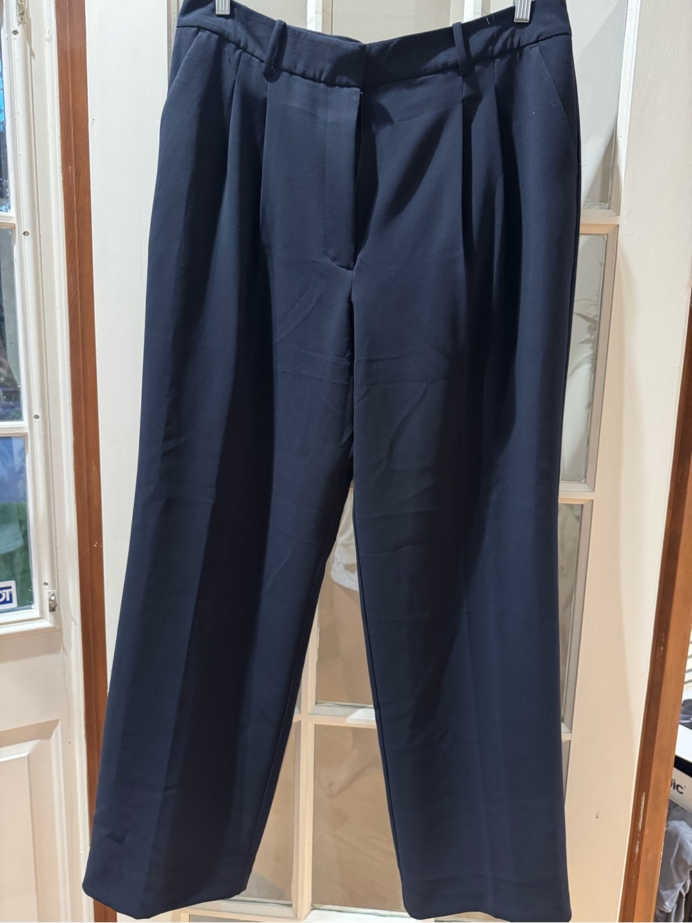 Worthington Navy Pleated Women's Dress Pants (Everyday Pant)